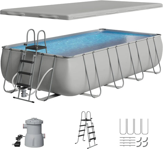 18ft X 9ft X 47in Above Ground Pool - With Ladder and Filter Pump