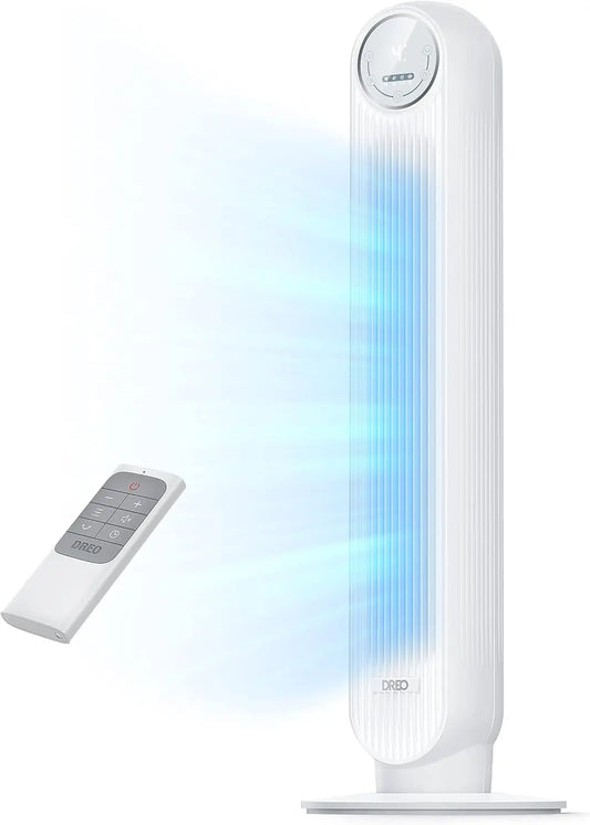 DREO Tower Fan for Bedroom - 28ft/s Velocity, Ultra Quiet Fan, 8 Speeds
