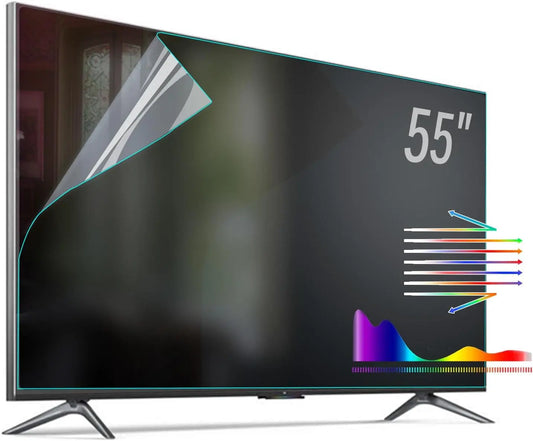 55 Inch Anti Glare TV Screen Protector - Out Blue Light Anti Glare Film for Standard Size 55 Inch TV Screen
