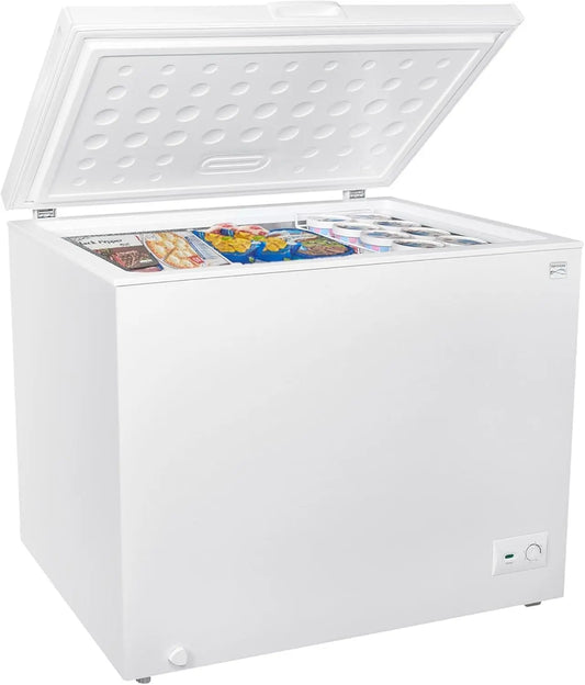 Kenmore Deep Freezer - Chest Freezer, 1 Basket, Garage Ready, Meat Storage, Front Drain, Congelador For Home, Apartment, Basement, Dorm, Shed, Cottage