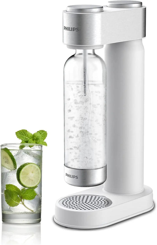 Philips ADD4902WHO/37 Stainless Sparkling Water Maker Soda Maker Machine for Home Carbonating - BPA free PET 1L Carbonating Bottle, NOT Included