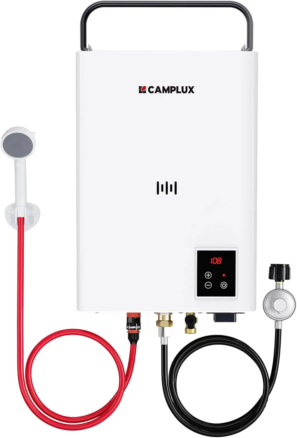 CAMPLUX F10 Ultra - 2.64 GPM Thermostatic Portable Propane Water Heater, ±1℉ Precision Temperature Control, RV, Cabin, Pet Wash