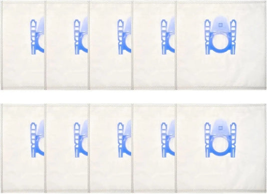10 Pieces Vacuum Cleaner Bags +1 Brush - Compatible With Siemens Q5.0 VSQ5X1230 VSZ3XTRM11 VSQ5 X 12 M1, Compatible With Swirl S62/ S67/ S68