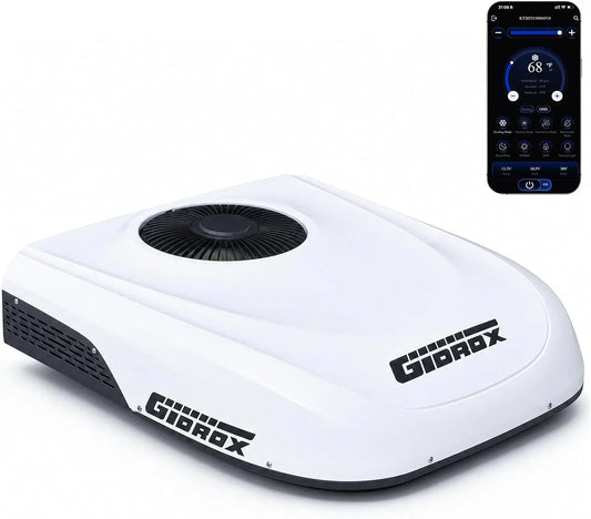 10000 BTU 12V DC RV Air Conditioner with Heater - Battery Powered, Low Power Consumption
