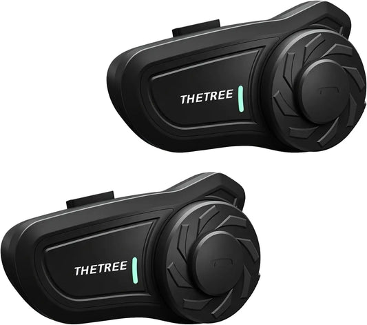 THETREE - X2 Motorcycle Bluetooth Headset 2-Way Helmet Intercom Music Call 2P