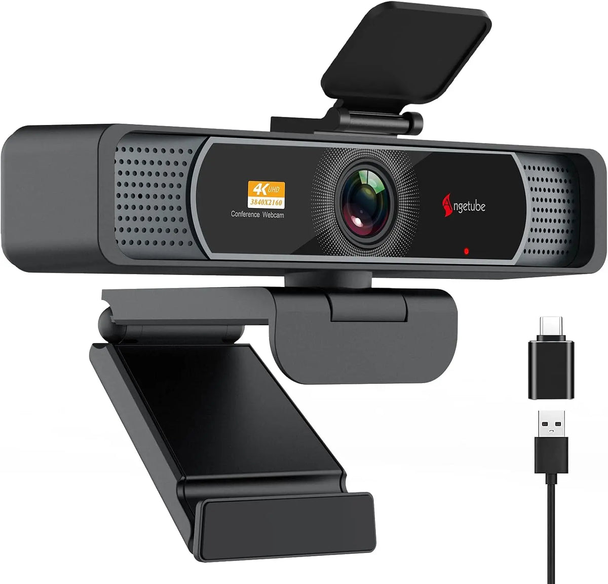 Angetube Wide Angle 4K Webcam for Pieces - 120° FOV Video Conference Web Camera