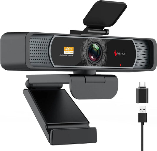 Angetube Wide Angle 4K Webcam for Pieces - 120° FOV Video Conference Web Camera