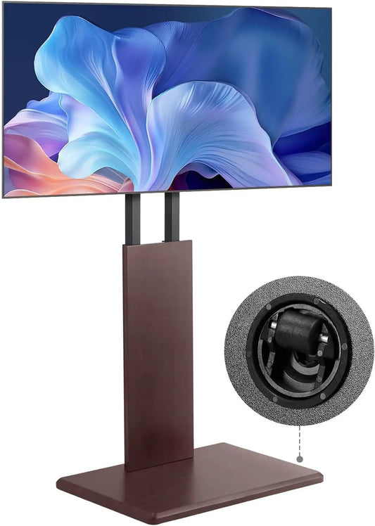 VEVOR Universal TV Stand - Table Top TV Stand for 32-70 Inch Screens, Swivel and Height Adjustable TV Mount Stand Holds up to 99 lbs with Power Strip
