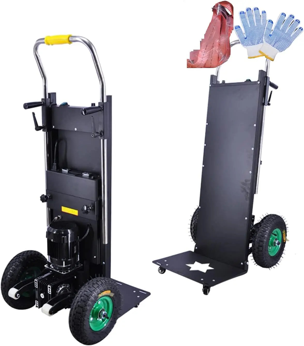 SXHEYUY Stair Truck Sack Truck Electric - 400 kg Load Capacity, Stair Sack Truck Steel Frame, Black