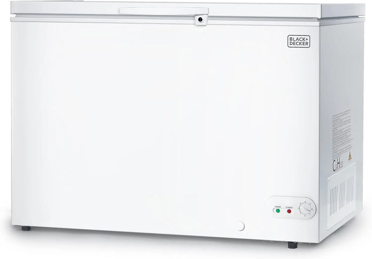 BLACK+DECKER 10 Cu. Ft. Chest Freezer - R600a Refrigerant, BCF1000E, White
