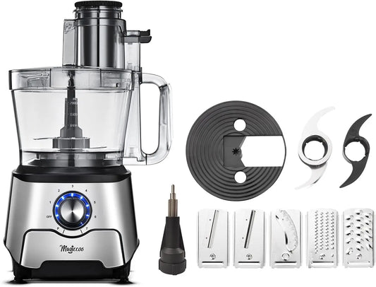 14-Cup Food Processor - 1000W Motor, Storage Drawer, Inox Color