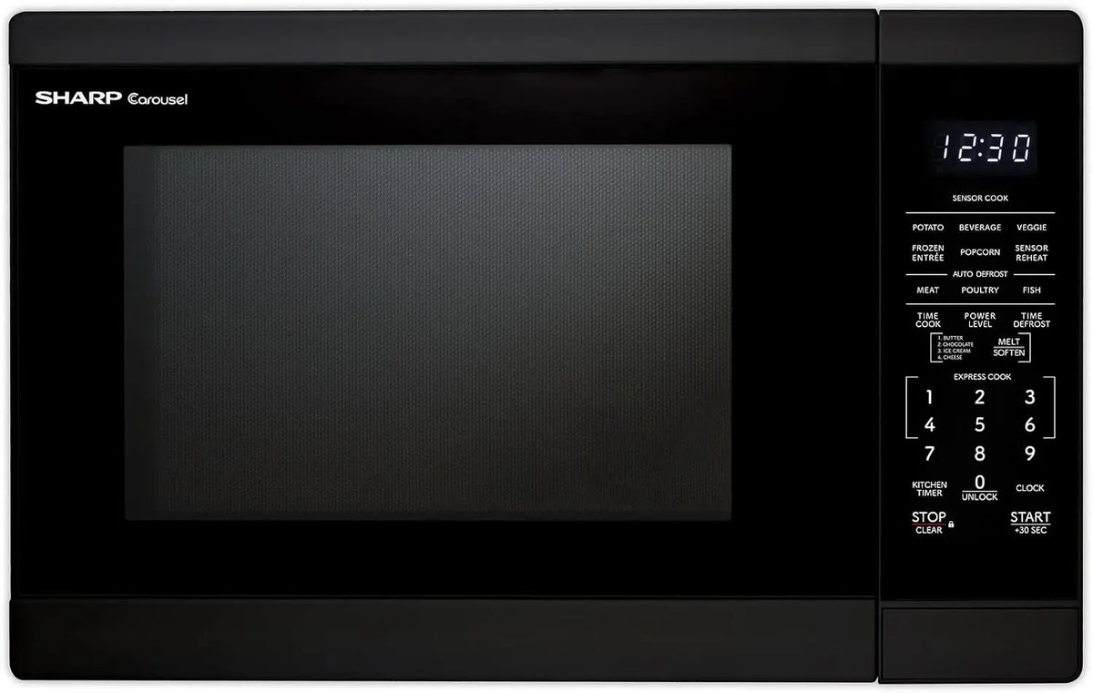 Sharp SMC1461KB - 1.4 Cu. Ft. 1100W Black Countertop Microwave Oven