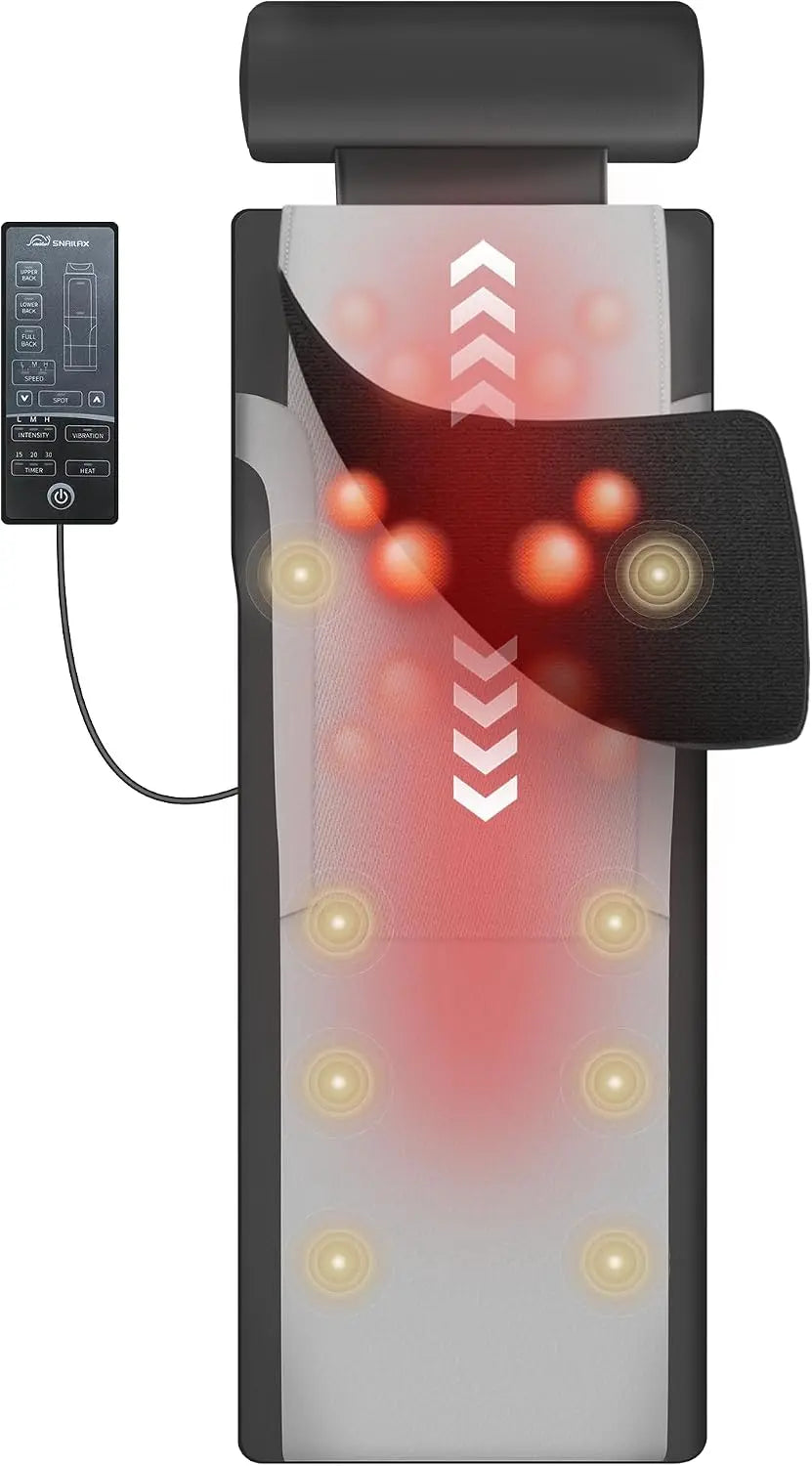 Snailax Full Body Massage Mat with Heat - Vibrating & Heating Massage Pad for Sofa, Recliner, Bed, Ideal Gifts for Men Women