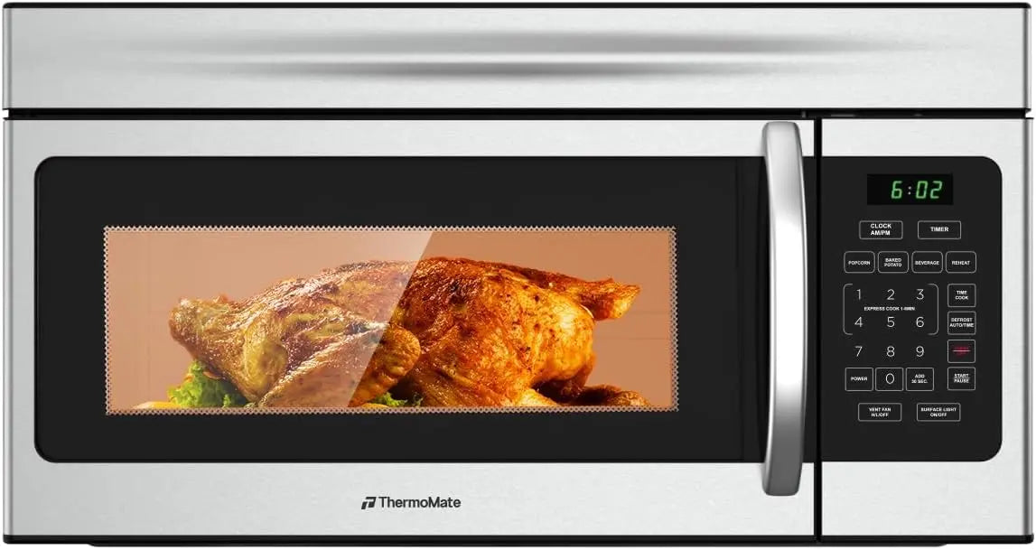 30 Inch Over the Range Microwave Oven - ThermoMate 1.7 Cu. Ft. Capacity Microwave Over the Stove with One Touch, 1000 Cooking Watts, 300 CFM