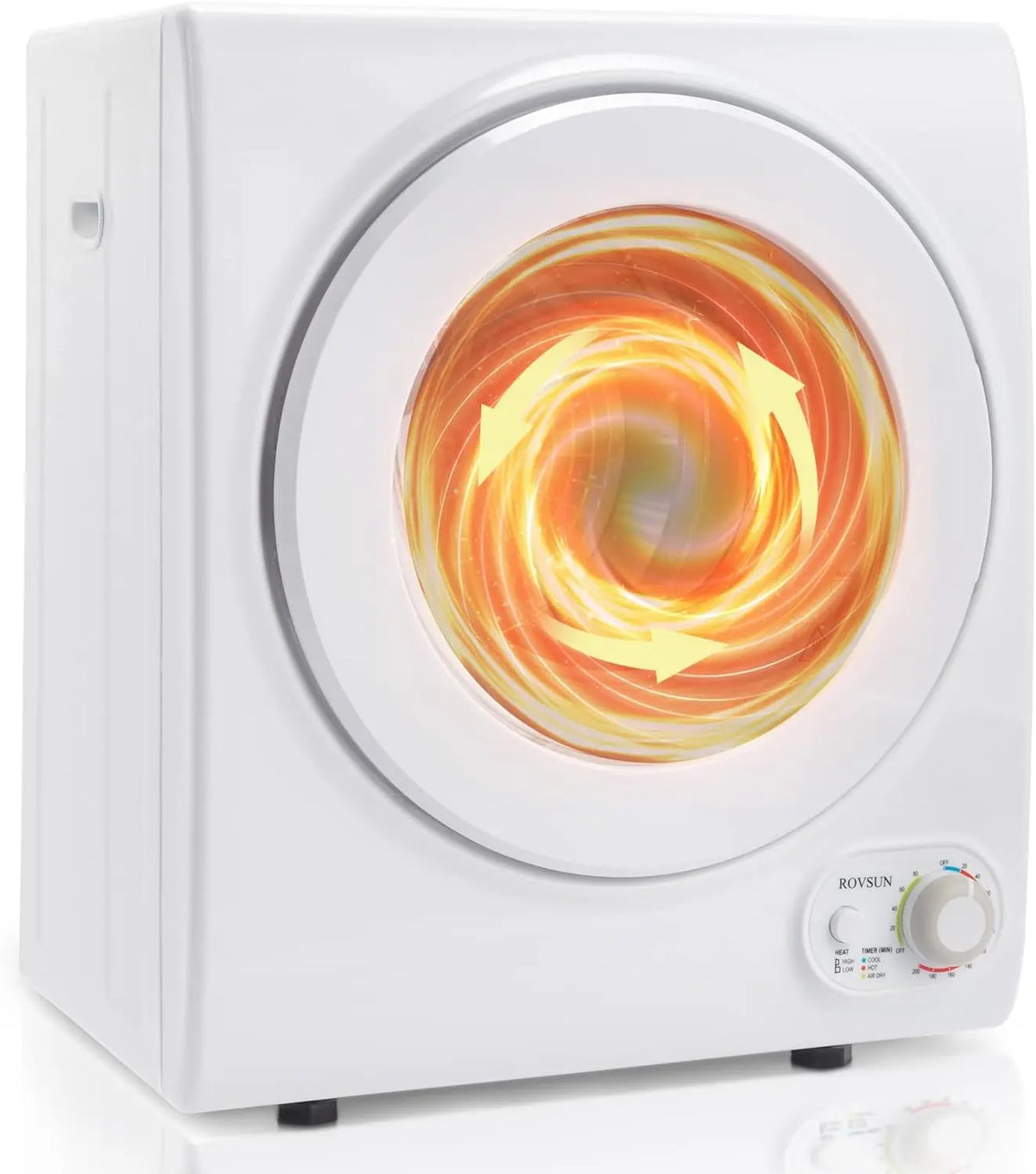 Bonnlo Portable Clothes Dryer - Front Load Electric Dryers Machine, Compact Laundry Dryers with Stainless Steel Tub, for Home, Apartment, Dorm, White