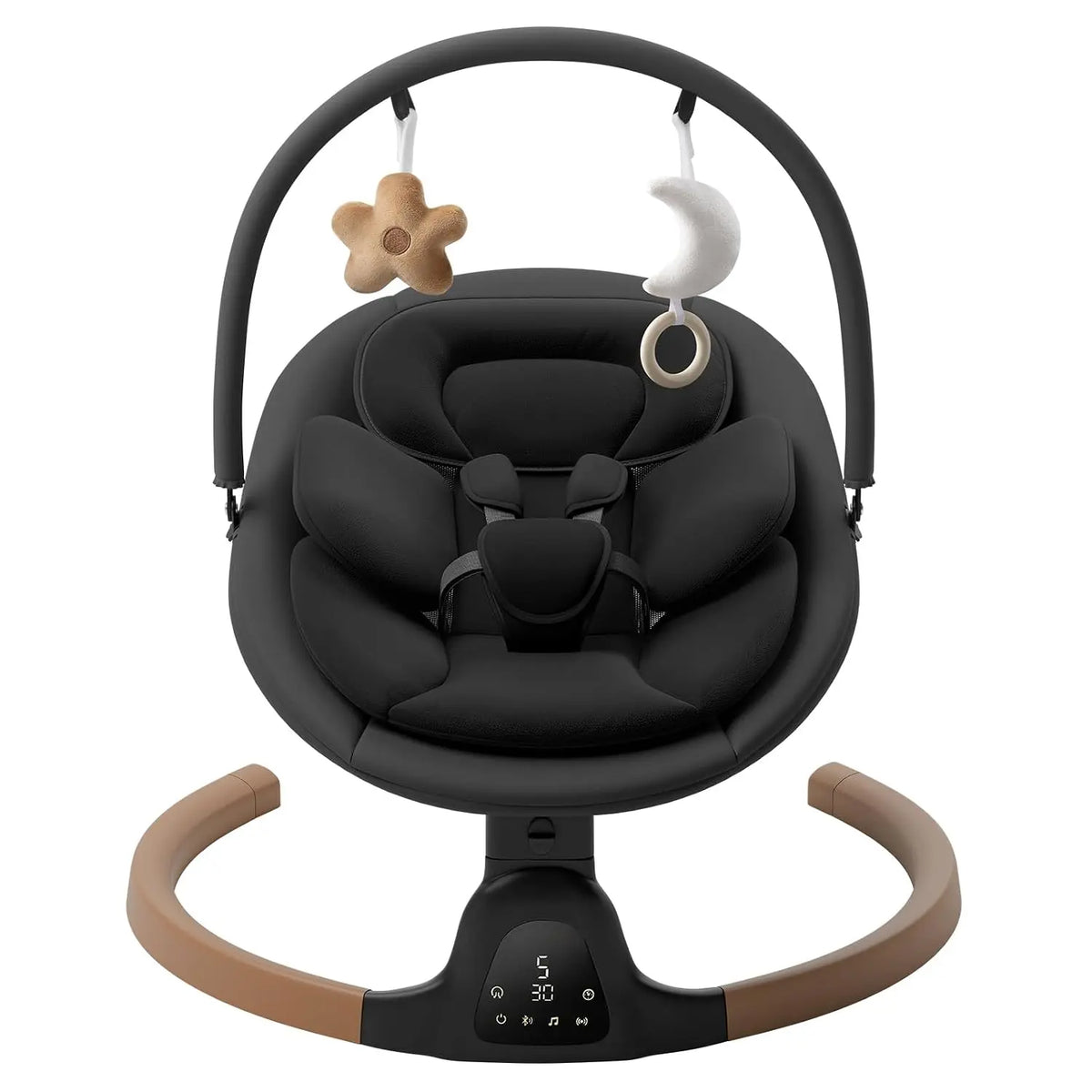 Baby Swings for Infants - Electric Infant Swing with 5 Speed Modes, 5-Point Harness, 3 Timer Settings, Built-in Songs & Bluetooth, Indoor Outdoor Use