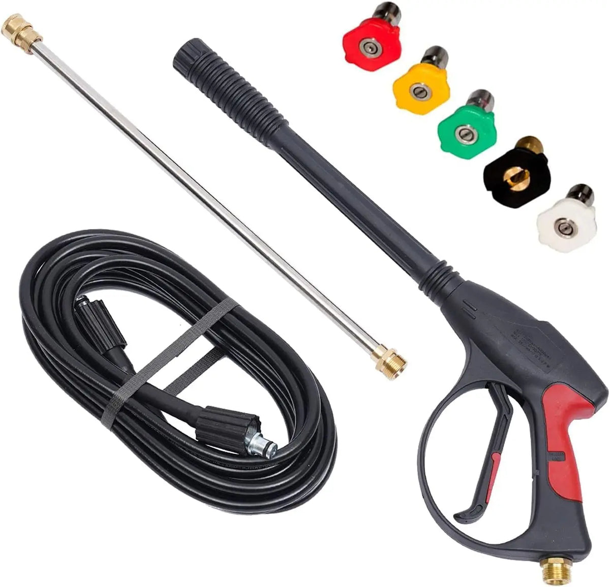 3000 PSI Pressure Washer Gun Power Washer Spray Gun Kit - Universal M22 Connector and 5 Quick Connect nozzles for Generac Briggs Craftsman