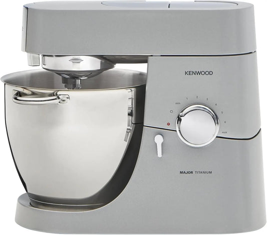 Kenwood Chef Titanium Kitchen Machine - Stainless Steel, 7 qt, Kitchen Mixer, 800W Motor & Electronic Variable Speed Control