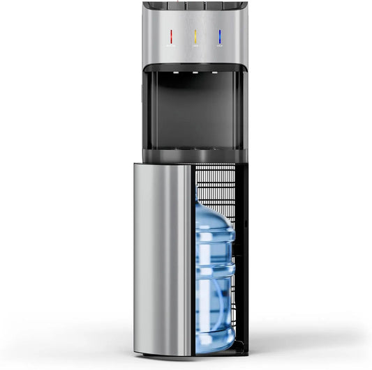 Manastin Bottom Loading Water Cooler Dispenser - Gloss Silver