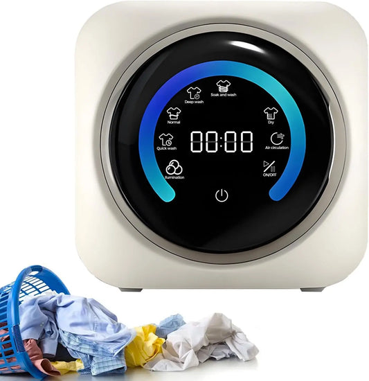 BANGBANGJI 2-in-1 Mini Portable Washer and Dryer Combo - 3.5L Compact Dryer, with LCD Control Panel, Underwear, and Socks Desktop