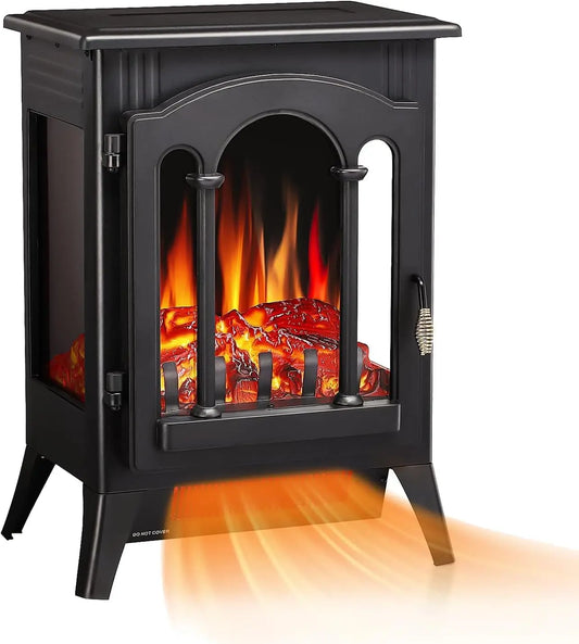 Electactic 17 Inch Electric Fireplace Heater - Black
