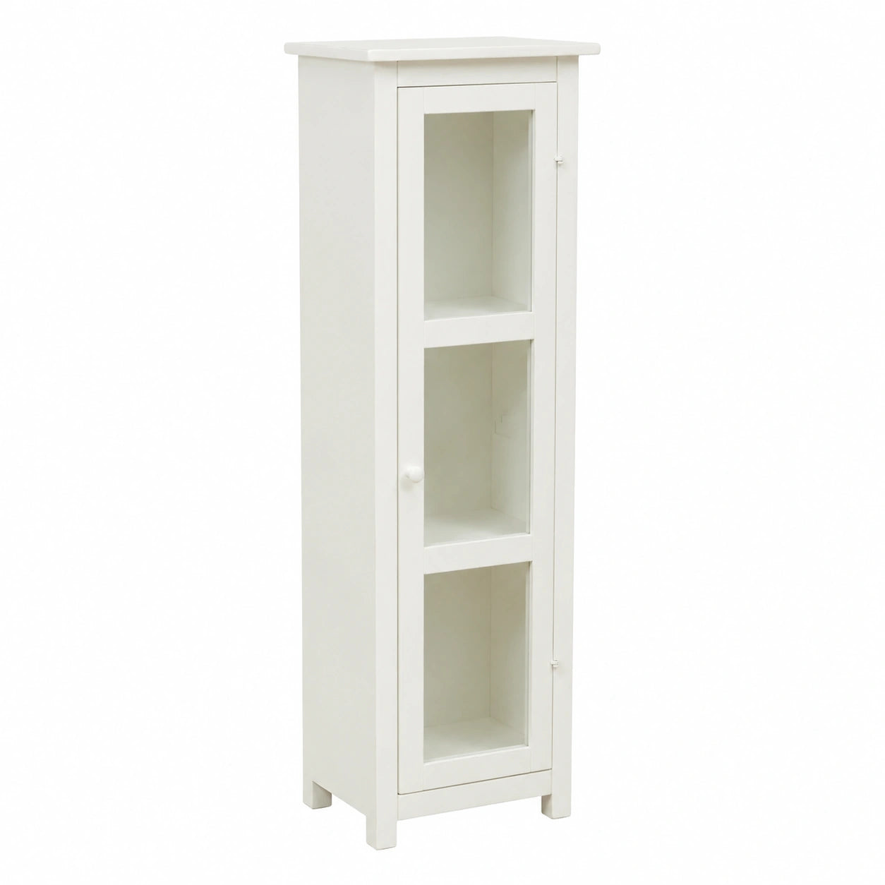 Vetrinetta in Tiglio 130 cm Finitura Noce - Stile Country Made in Italy