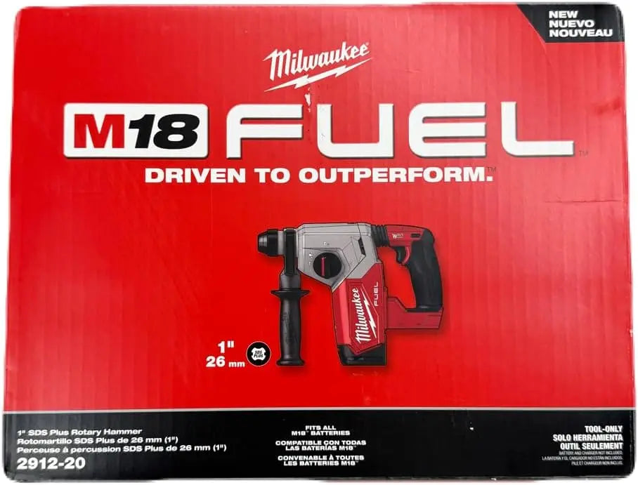Milwaukee 2912-20 M18 Fuel 18V 1 Inch Sds Plus Brushless Rotary Hammer