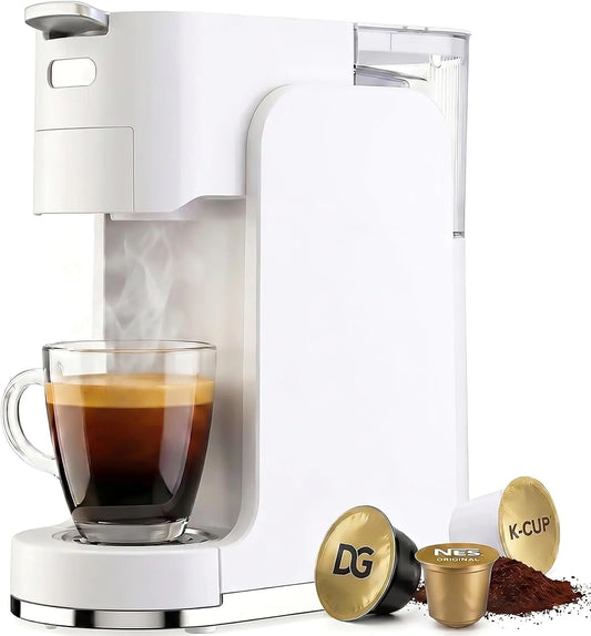Single Serve Coffee Maker 4 in 1 - Hot and Iced Espresso Maker