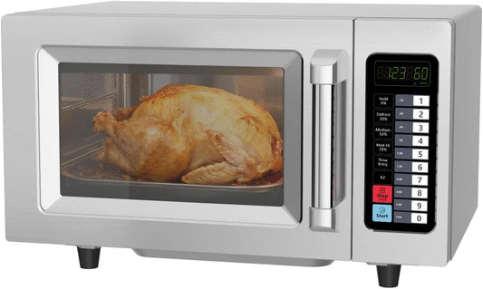 CROSSON UL&NSF Listed Commercial Countertop 25L Microwave Oven W/ 10 Programmable Memory Menu - 5 Power Level, 0.9 Cu. Ft.