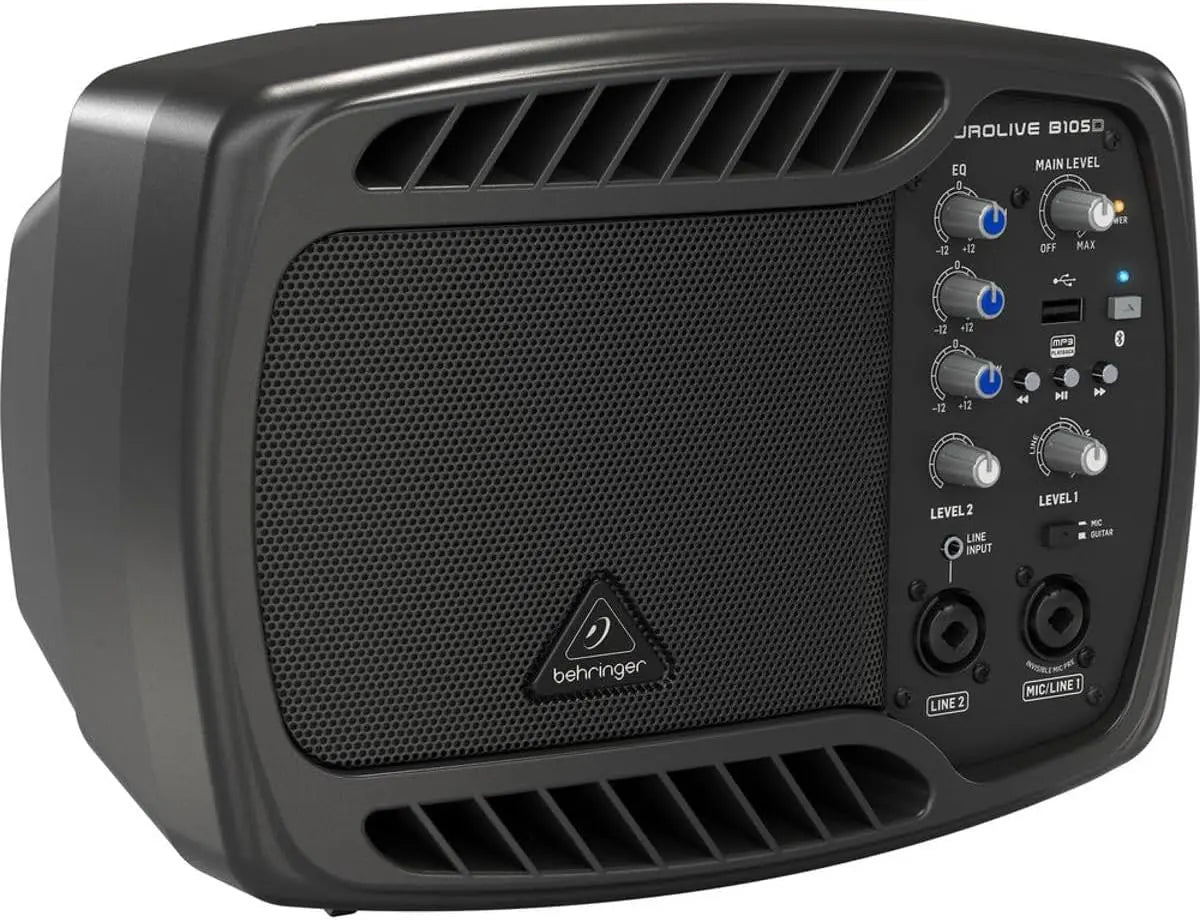 Behringer EUROLIVE B105D Ultra-Compact 50-Watt PA/Monitor Speaker - MP3 Player and Bluetooth Audio Streaming