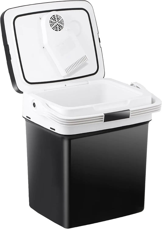 ZENY Car Fridge Electric Cooler and Warmer for Vehicles & Trucks- 12V AC/DC Car Thermoelectric Refrigerator - Handle, Portable Car Fridge for Travel