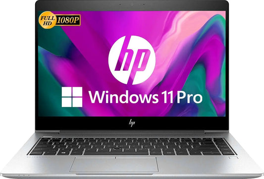 HP EliteBook 840 G6 14 Inch FHD Laptop Computer - 8th Gen Intel Core i5-8365U 1.6GHz, 16GB DDR4 RAM 256GB SSD, HDMI, Type-C, Webcam, Windows 11 Pro