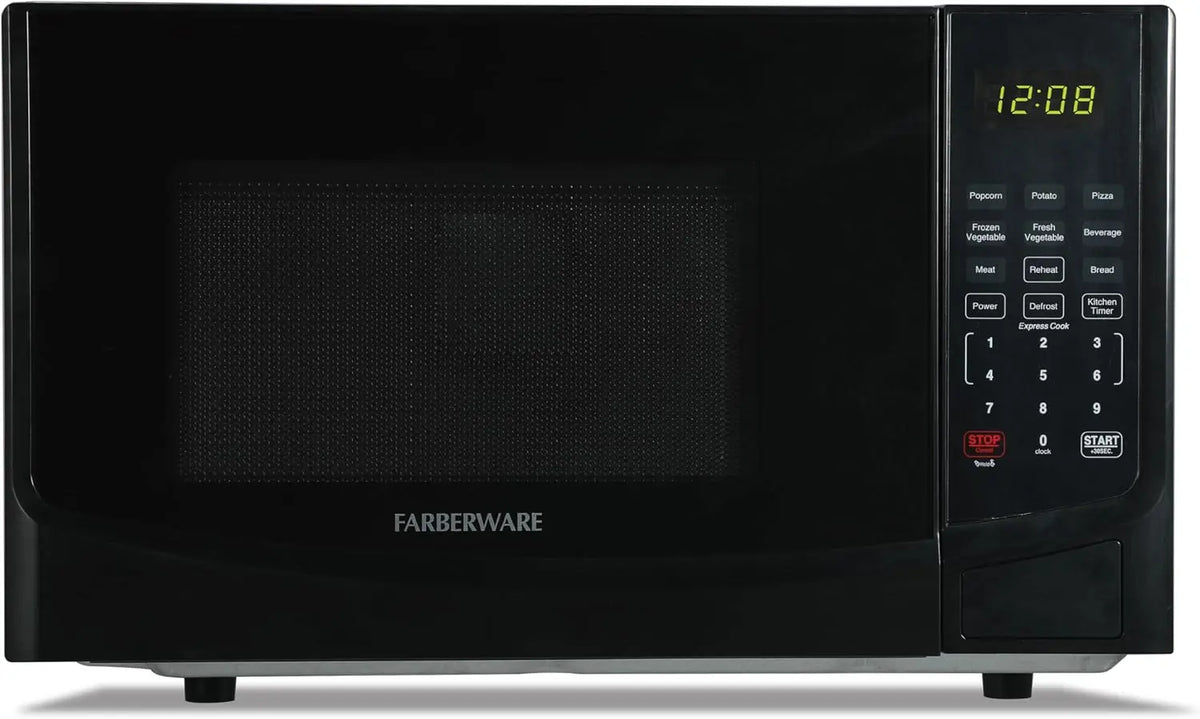Farberware Black Microwave Oven - 0.9 Cu. Ft., 900 Watts, Countertop