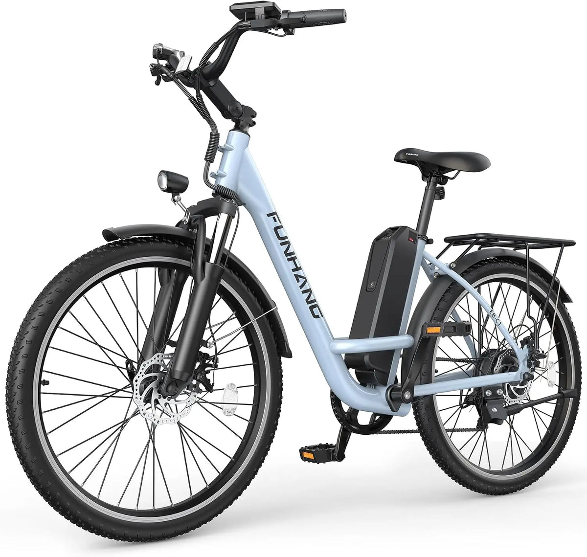 Electric Bike for Adults - Peak 1000W 50Miles City Cruiser Ebike, 26 Inch Step Thru Electric Bicycles with 48V Removable Battery, Adjustable Stem