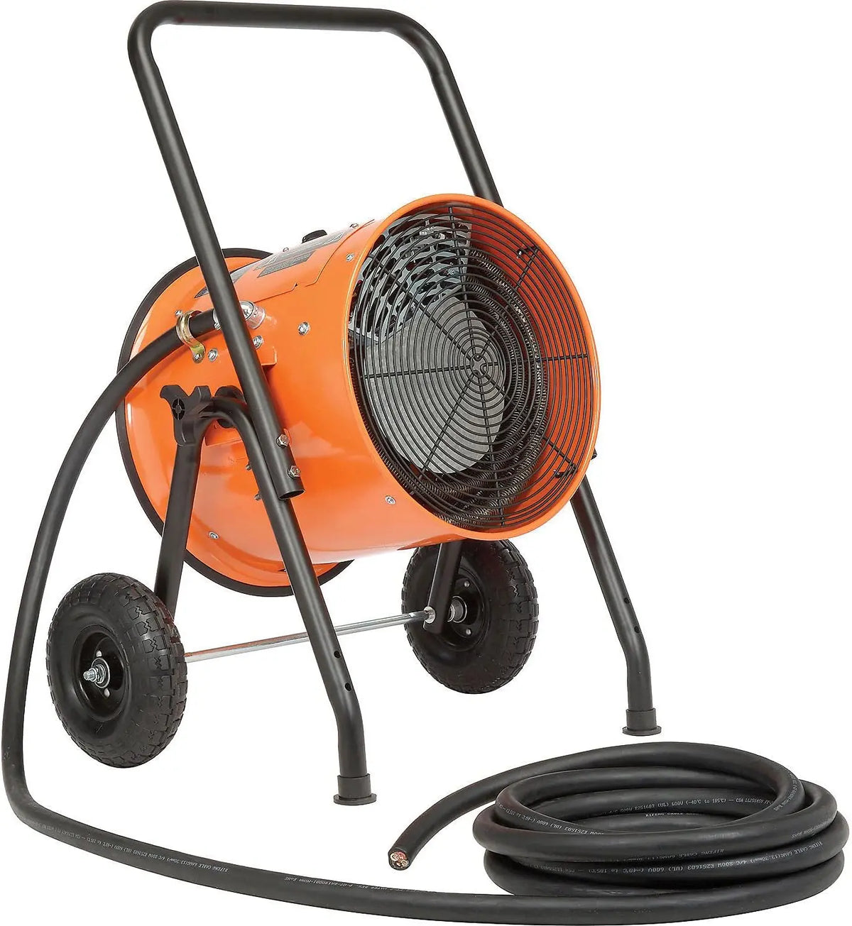 Global Industrial 51180 BTU Portable Electric Salamander Heater With 25'L Cable - Adjustable Thermostat, 208V, 3 Phase, 15000W, For Construction