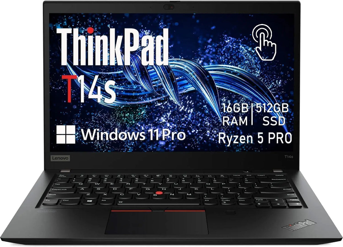 Lenovo ThinkPad T14s Gen 1 14 Inch FHD Touchscreen Business Laptop - Intel Core i5-10310, 16GB DDR4 RAM, 512GB SSD, Fingerprint Reader, Thunderbolt 3