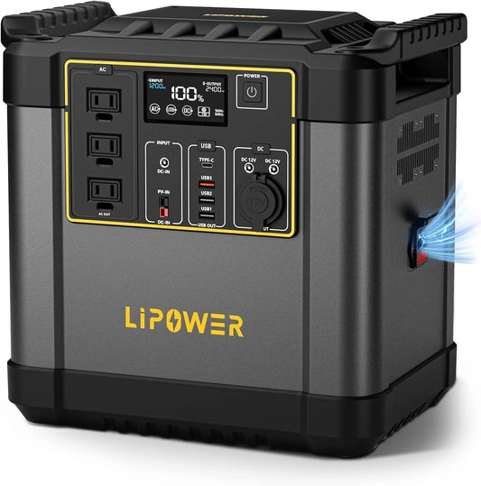 Lipower 2400W Portable Power Station - 2150Wh Solar Generators