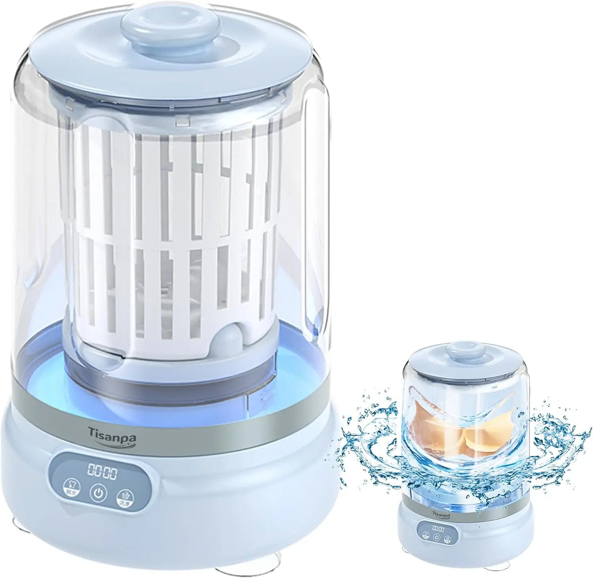 Mini Washing Machine - 2.5L Portable Washing Machine with Spin-Dry Function, Rechargeable Underwear Washer for Deep Cleaning Small Clothes, Dorm, RV