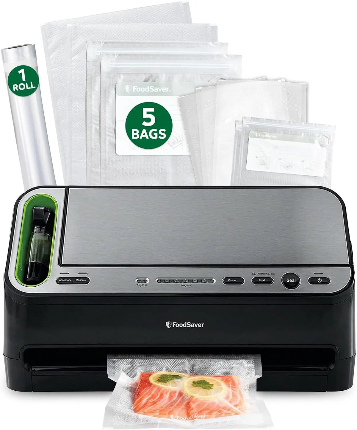 FoodSaver V4400 2-in-1 Vacuum Sealer Machine - With Automatic Vacuum Sealer Bag Detection and Starter Kit
