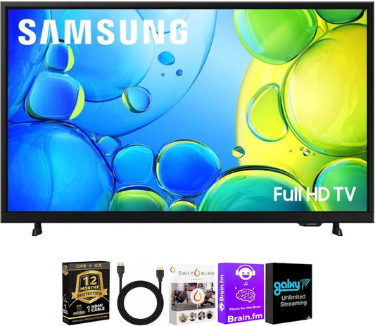 Samsung 32 Inch FHD Smart TV Bundle - With HDMI Cable & 12-Month CPS