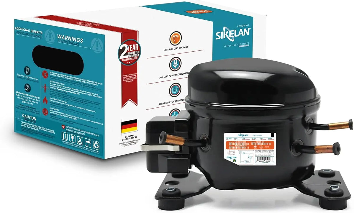 Sikelan - Refrigerator Compressor 1/5 HP R600a - Quiet, Energy Efficient