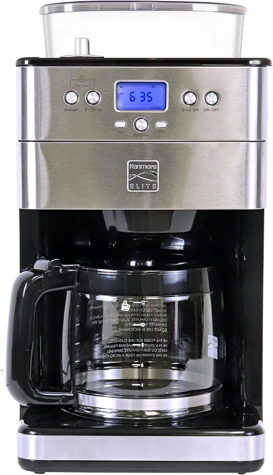 Kenmore Elite Grind and Brew Coffee Maker 12 Cup - With Built‑In Burr Grinder