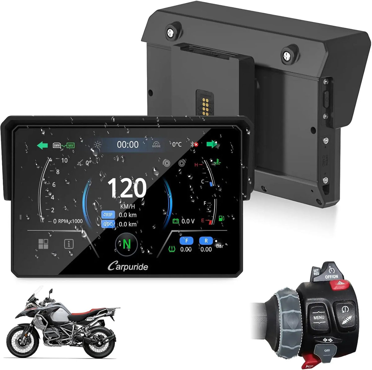 CARPURIDE W502BS for BMW Moto CarPlay & A-Auto Data Reading - Native Wonder