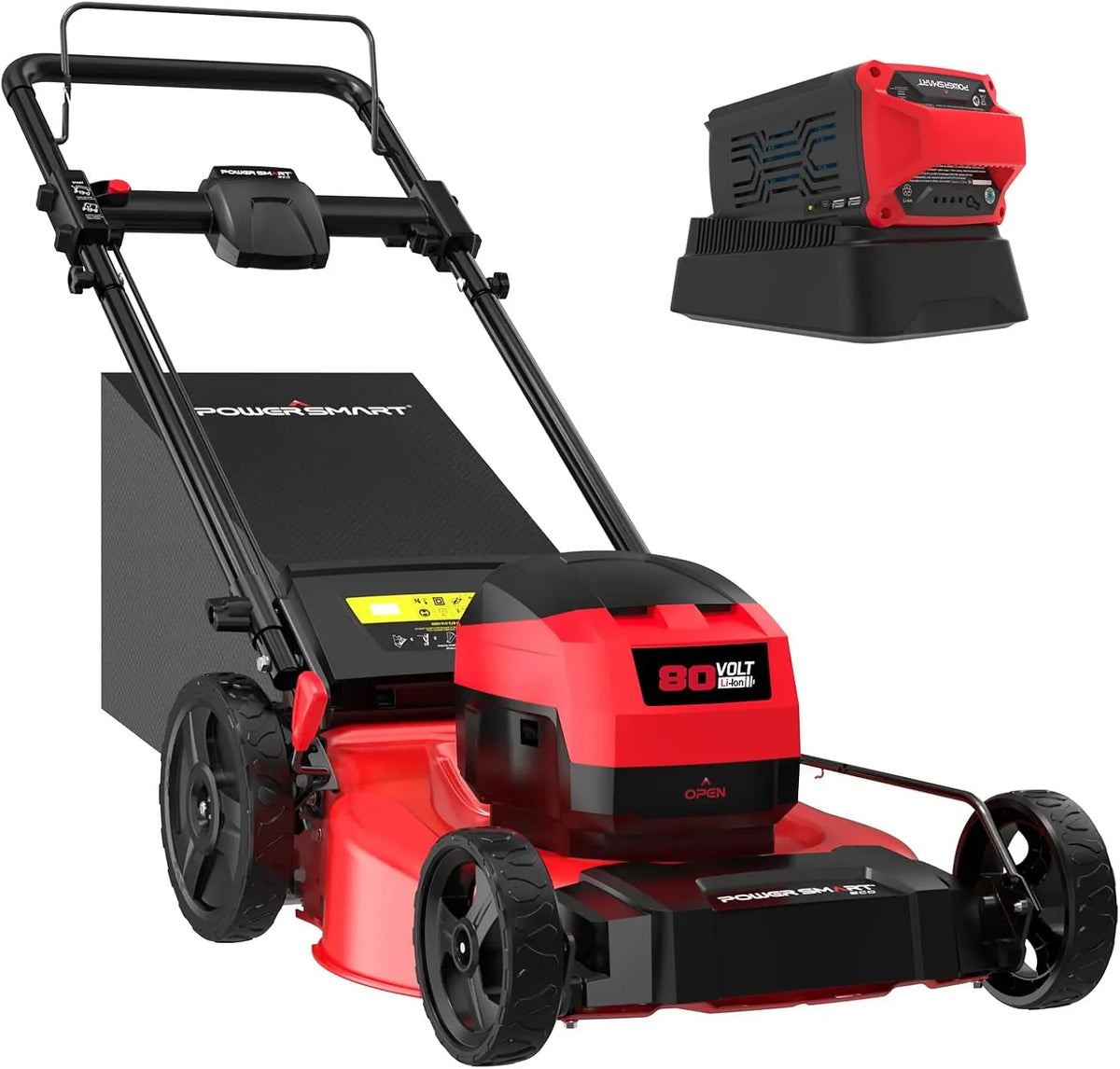 PowerSmart - 80V 21-Inch Brushless Cordless Push Lawn Mower