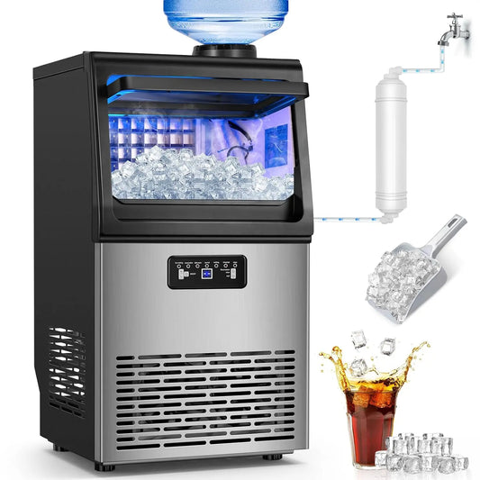 SOZT Under Counter Ice Maker Machine - 100LBS/24H, 20LBS Capacity