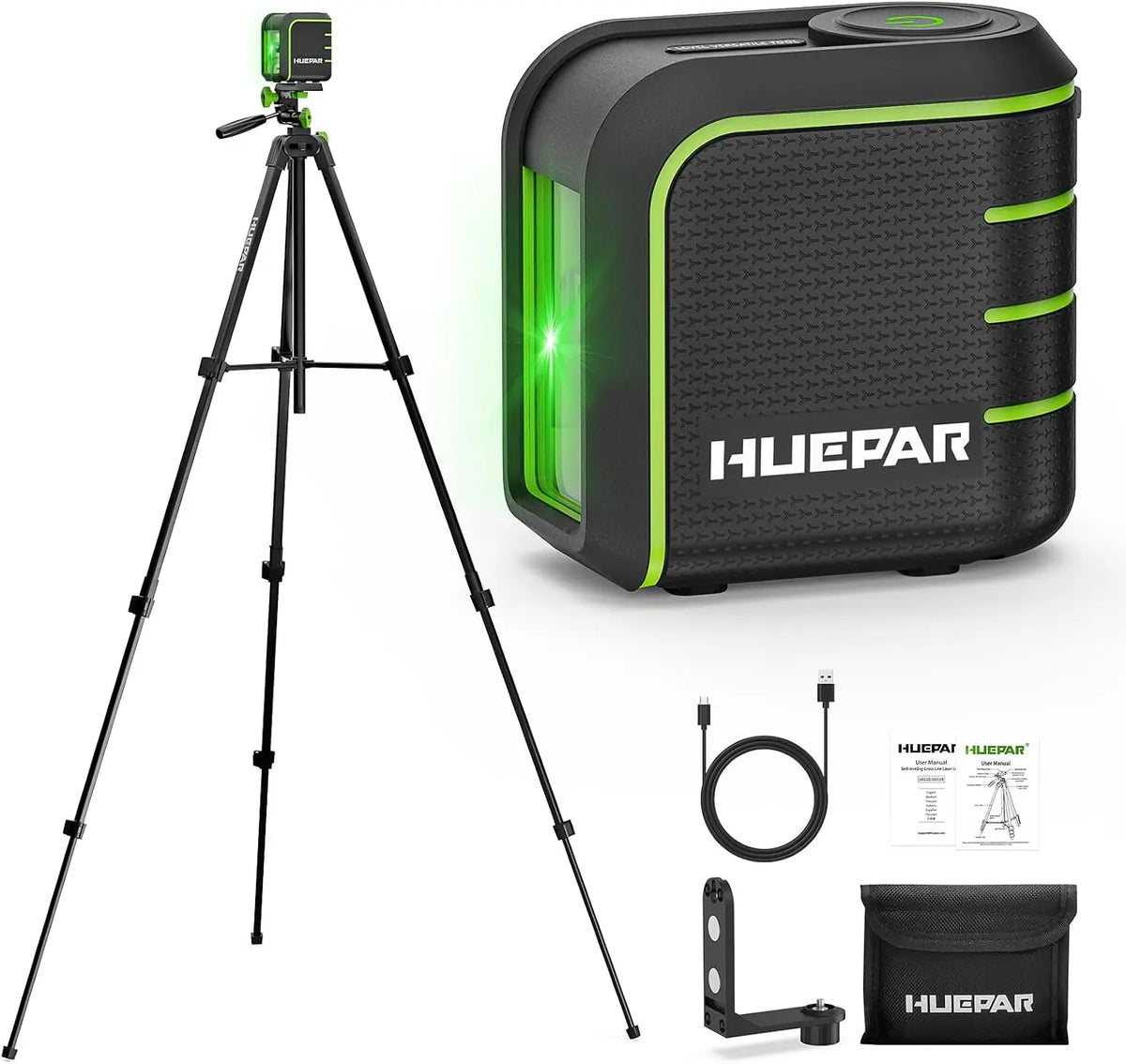 Huepar Self Leveling Laser Level with 60 Inch Tripod U011G