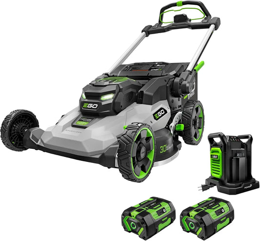 EGO POWER+ Electric Lawn Mower - Self-Propelled Cordless with 30 Inch Super Composite Deck, Includes, 2, 56V 6.0Ah Batteries and Dual Port Charger