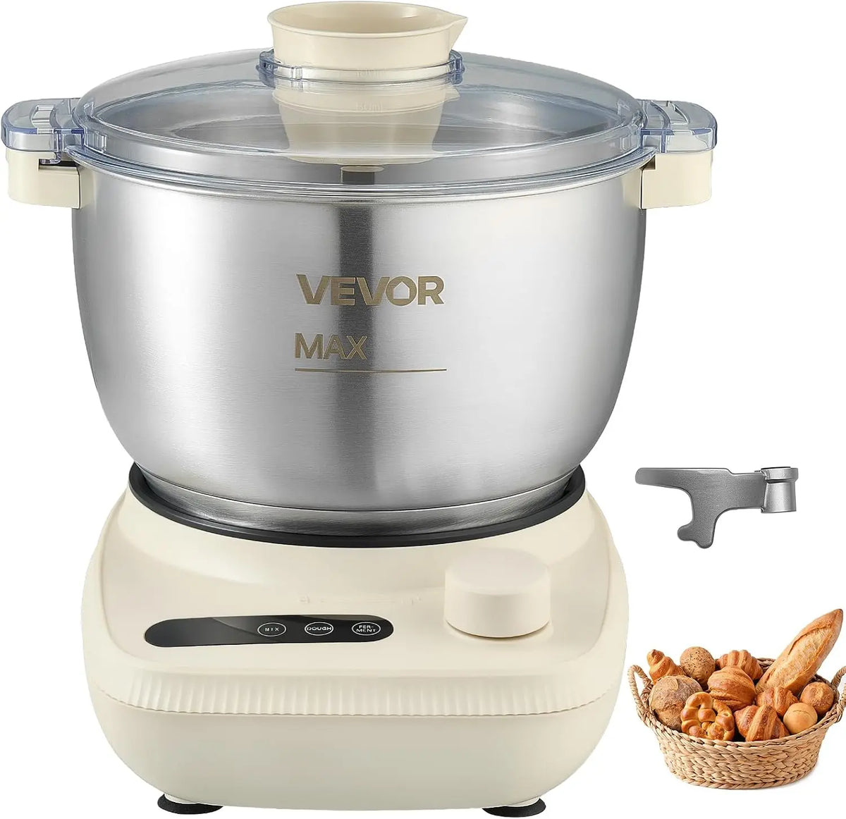 VEVOR Dough Mixer 5.3 Quart Electric Dough Maker - With Ferment Function