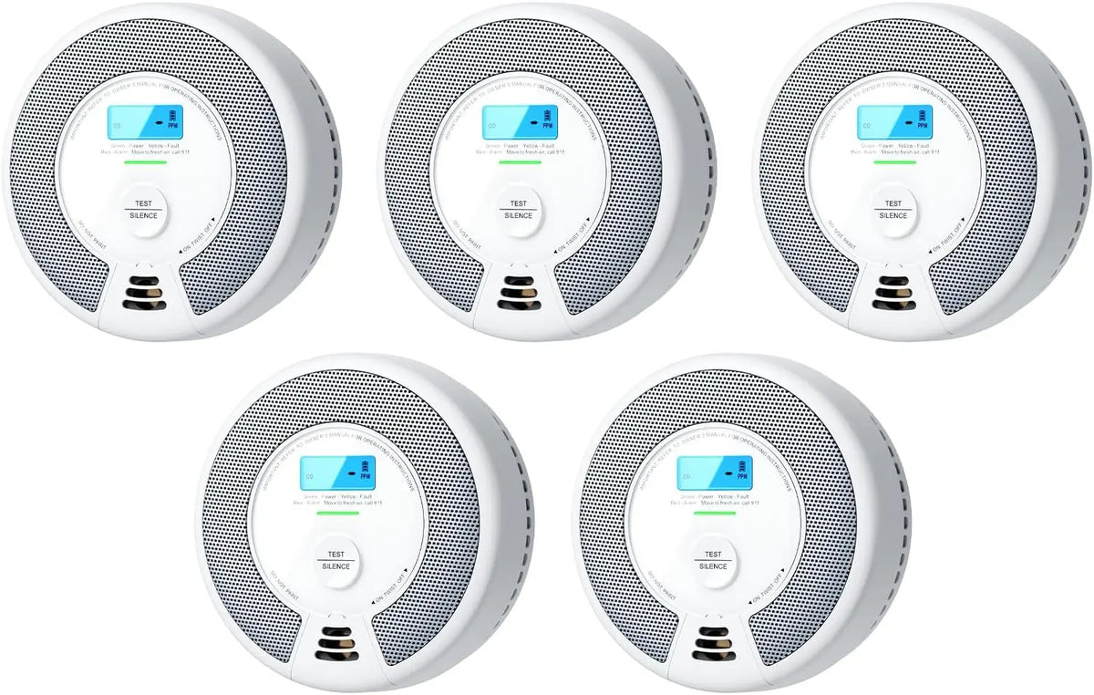 X-Sense Smoke Detector Carbon Monoxide Detector Combo - SC07, 5-Pack