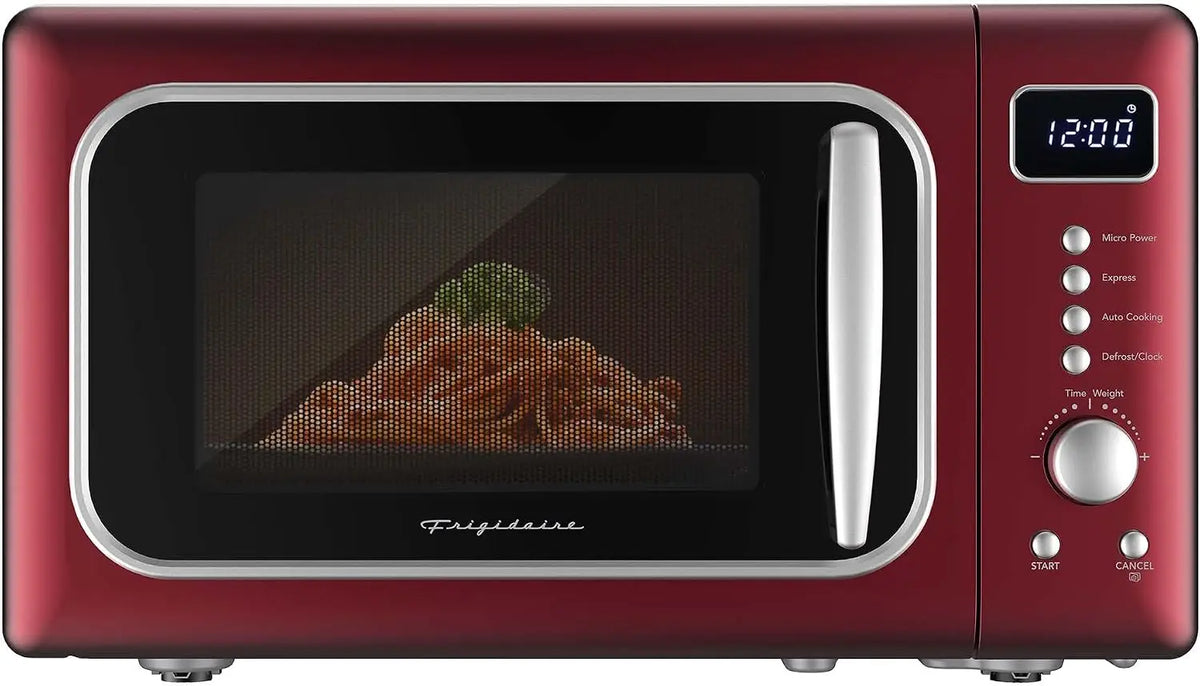 Frigidaire - 0.7 Cu. Ft. Retro Countertop Microwave Oven, 700W Compact Microwave with 8 Auto Cook Menus, Auto Defrost, 5 Power Levels, LED Display